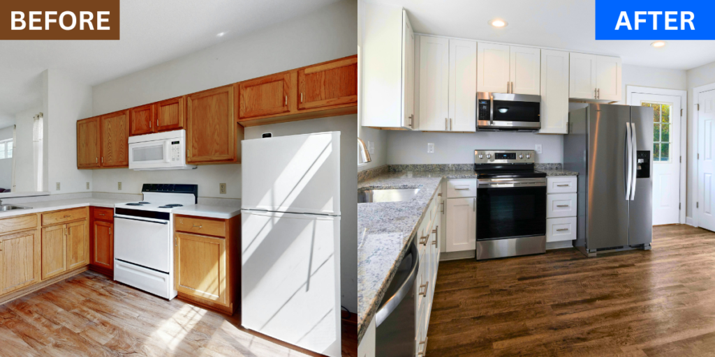 budget kitchen renovation before and after