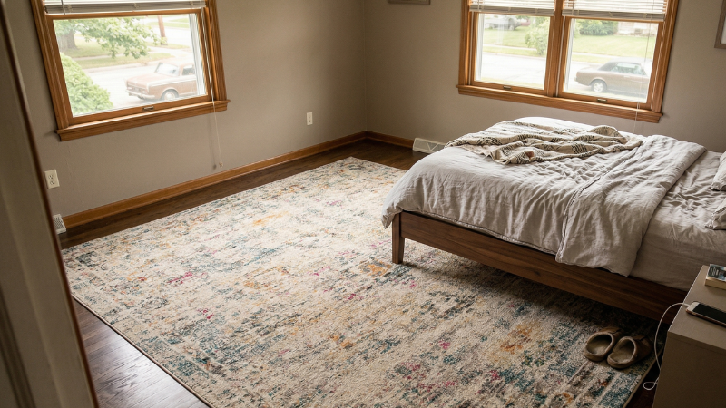 SAFAVIEH Madison boho grey gold distressed medallion area rug under 200 dollars