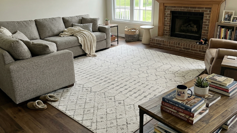nuLOOM Moroccan Blythe large 9x12 grey area rug living room under 200 dollars